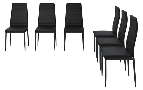 Židle jídelny Vicco Grand Černá 42.5 x 48 cm Sada 6 kusů, Model 40739