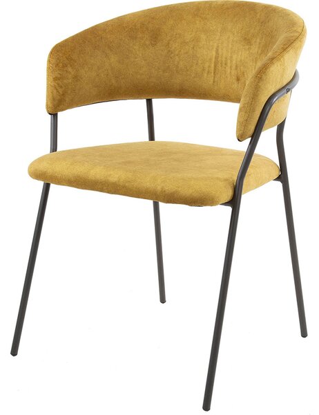 Zatalo Velvet jídelní židle Laverna Yellow