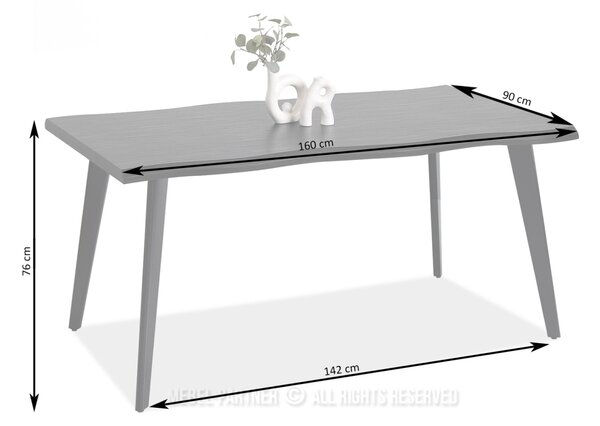 Jídelní stůl 160x90 VISAR - dub / černý