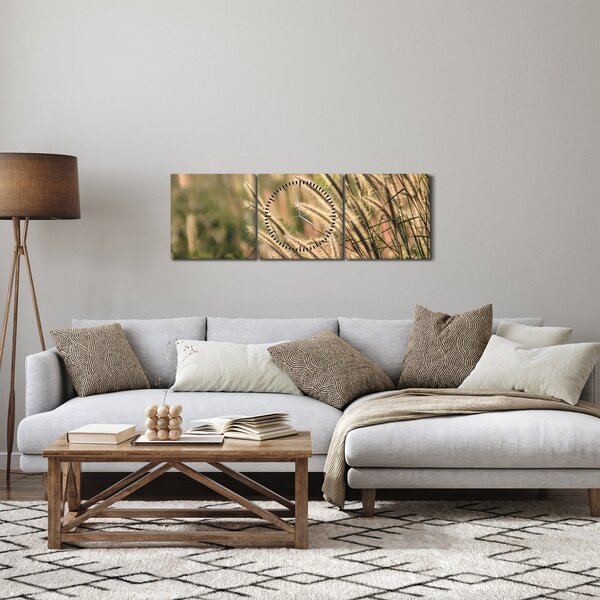 Obraz - Obilí (s hodinami) (90x30 cm)