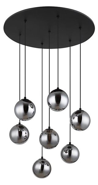 Globo 56133-7H - LED Lustr na lanku RIHA 7xG9/3,5W/230V kouřová/černá