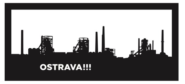 Město Ostrava !!! - dřevěný obraz na zeď od 2opice.cz Materiál: PŘÍRODNÍ TOPOL, Velikost (mm): 400 x 155