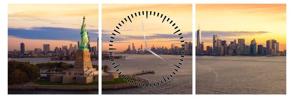 Obraz - New York city (s hodinami) (90x30 cm)