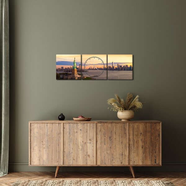 Obraz - New York city (s hodinami) (90x30 cm)