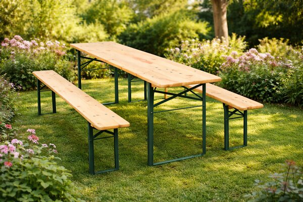 Zvýhodněný set – párty stan 6×12 m STANDARD + pivní sety barva Modro-bílá