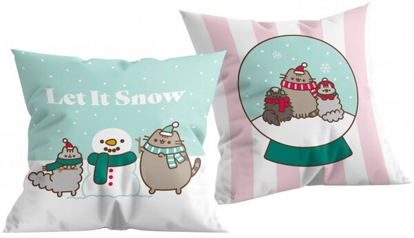 Oboustranný polštář Pusheen - motiv Let It Snow - 40x40 cm
