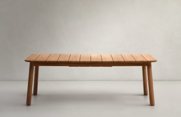 Kave Home Teakový zahradní rozkládací stůl Turqueta 220 / 294 x 100 cm