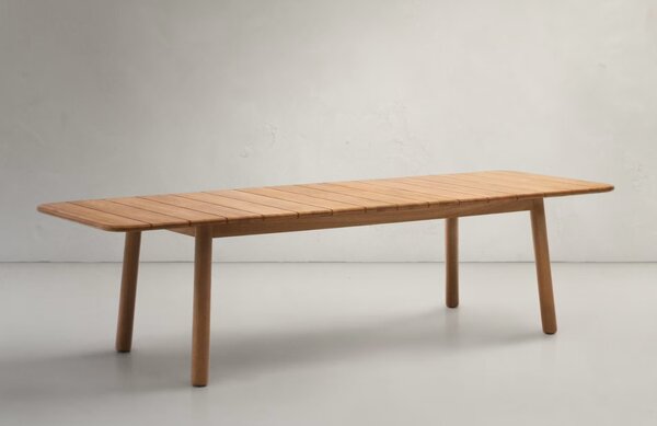 Kave Home Teakový zahradní rozkládací stůl Turqueta 220 / 294 x 100 cm