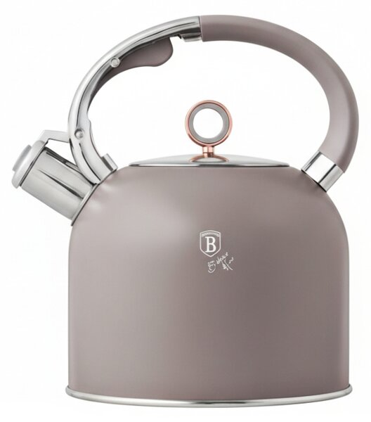 Konvice pískací se skleněným víkem 3 L Taupe Collection