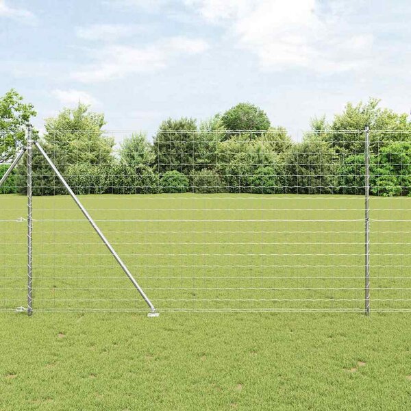 Venkovní euro plot s hroty 10 x 1,5 m Pozinkovaná ocel Stříbrná 3350754