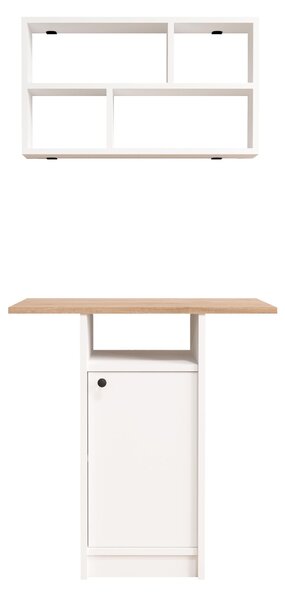 Jídelní set Nordla 17 (bílá + dub). Akce -15%