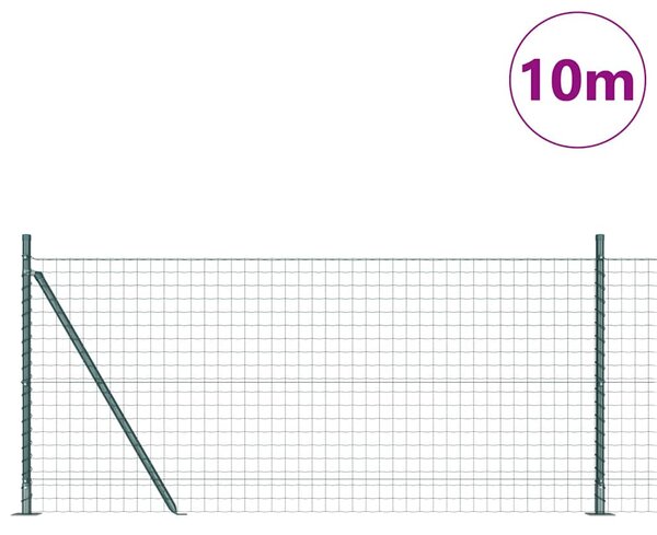 Evropský plot s betonovou základnou 10 x 0,8 m Zelená Síťovina 3350803