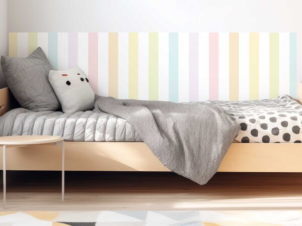 FUGU Ochrana steny za postel Duha - Rainbow strips pastel Varianta ochrany zdi: Delší strana postele 200x65 cm