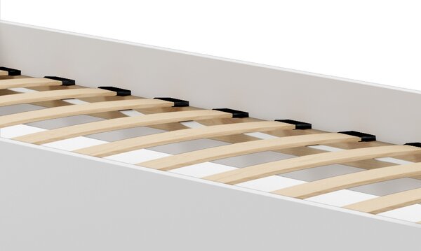 Rozkládací dětská postel se zábranou 160x80 cm BAKRIA - bílá
