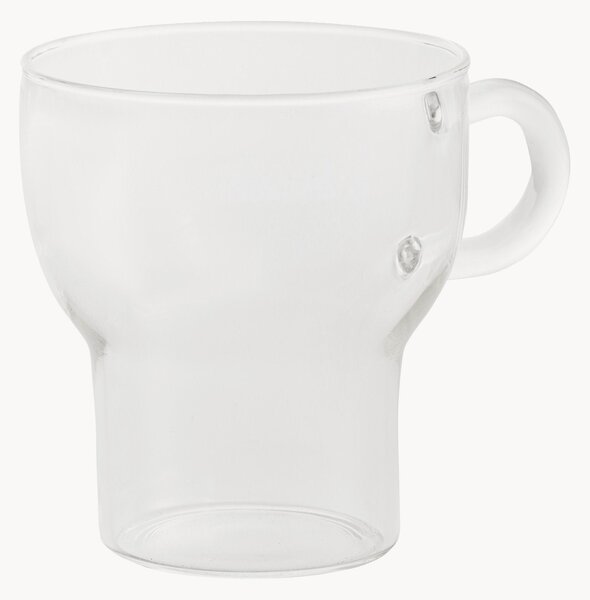 Sada ručně foukaných skleněných hrnků z borosilikátového skla Glas Mug, 2 díly