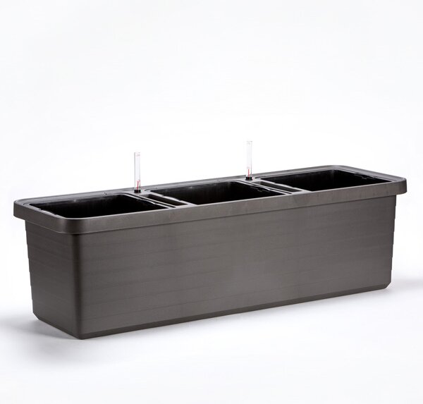 Samozavlažovací velkoobjemový truhlík Berberis TRIO antracit 117 cm