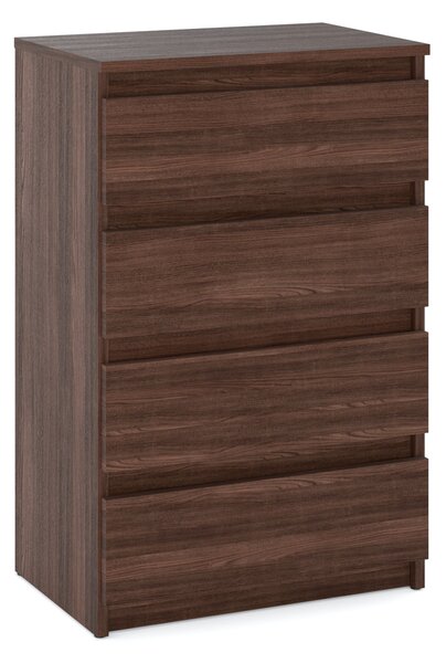 STIV Möbel | Komoda se 4 zásuvkami | Dub Wenge | 60 cm | moderní & bezúchytková | do ložnice a obýváku