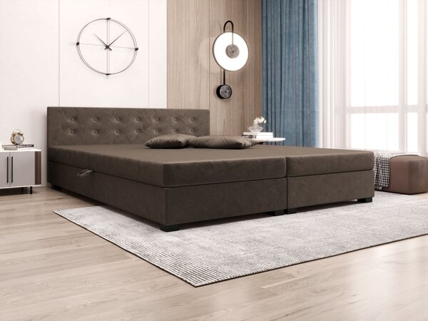 Manželská postel s úložným prostorem 160x200 ROSIE 11 - hnědá