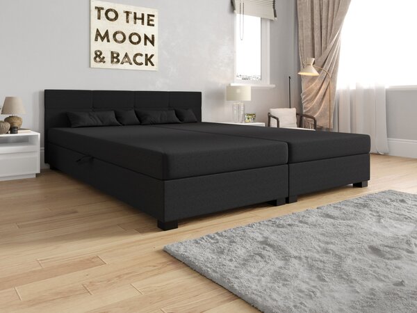 Americká postel s úložným prostorem 140x200 ROSIE 15 - tmavě šedá