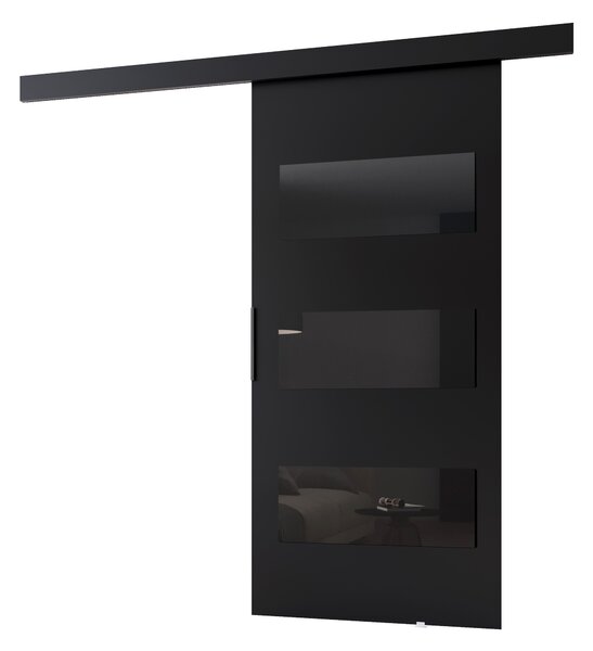 Posuvné dveře na stěnu BARRET 5 - 76 cm, černé