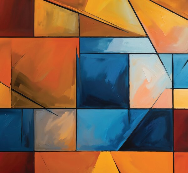 Obraz na plátně - Barevné hlubiny, Abstrakce FeelHappy.cz Velikost obrazu (šířka x výška): 120 x 40 cm