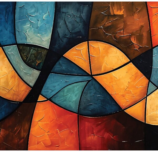 Obraz na plátně - Symbiotické rytmy FeelHappy.cz Velikost obrazu (šířka x výška): 120 x 40 cm