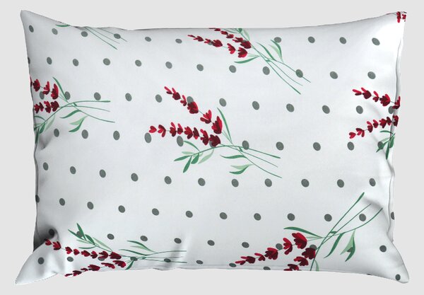 Bavlnené povlecení prodloužené LEVANDA fuchsiové 140x220 cm kvetiny