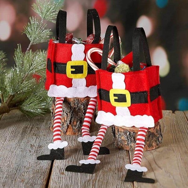 Vánoční dekorativní dárková taška - Santa