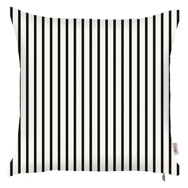 Černobílý povlak na polštář Mike & Co. NEW YORK Pinky Light Stripes, 43 x 43 cm