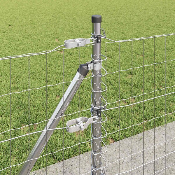 Zahradní euro plot s betonovým základem 10 x 0,4 m Stříbrná 3350997