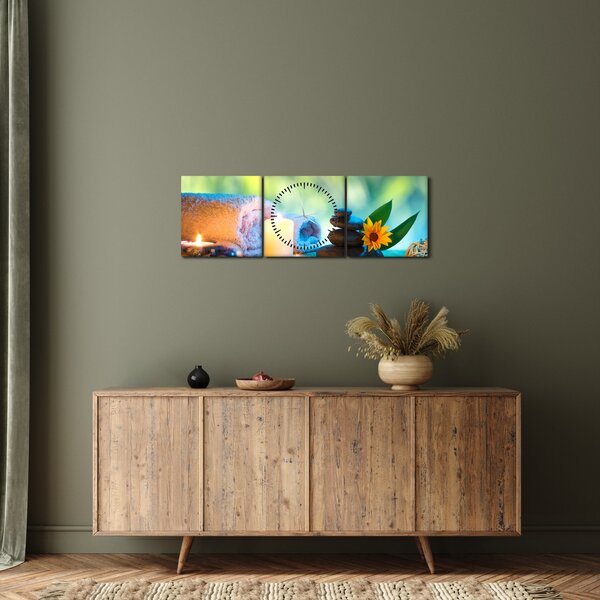 Obraz - Relaxace (s hodinami) (90x30 cm)