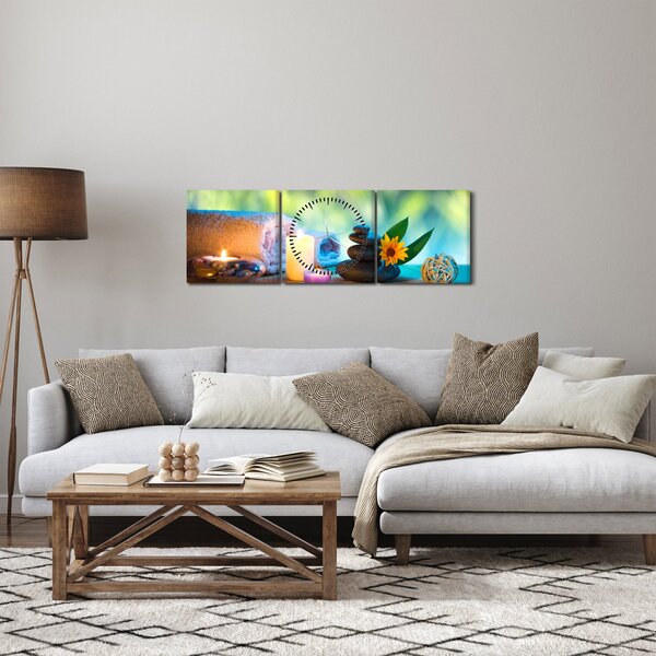 Obraz - Relaxace (s hodinami) (90x30 cm)