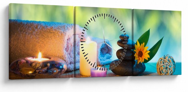 Obraz - Relaxace (s hodinami) (90x30 cm)