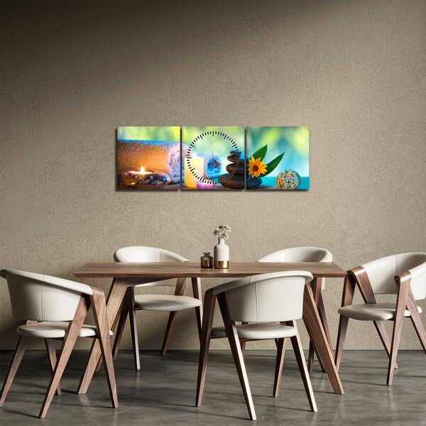 Obraz - Relaxace (s hodinami) (90x30 cm)