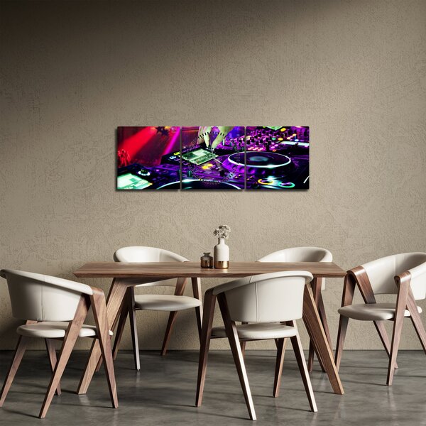 Obraz - DJ (s hodinami) (90x30 cm)