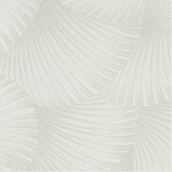Vliesové tapety na zeď GMK Fashion for walls 5 10525-38, rozměr 10,05 m x 0,53 m, 3D twill bílý na krémovém podkladu, Erismann