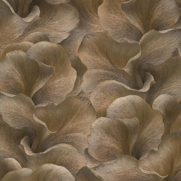 Vliesové tapety na zeď GMK Fashion for walls 5 10527-11, rozměr 10,05 m x 0,53 m, florání vzor metalicky tmavě hnědý, Erismann