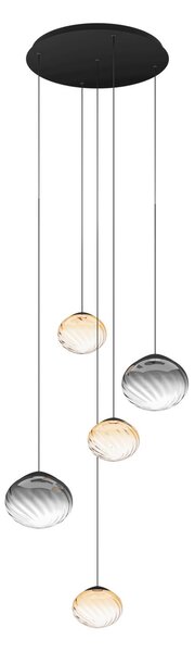 Závěsná svítidlo Stars of Light, Pantoja, stmívatelné, Béžová, Obývací pokoj, Sklo, Moderní