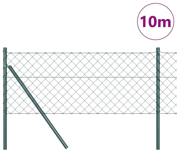 Oplocení na řetězcích se upevňuje na zem 10 x 0,4 m Zelená 3351074