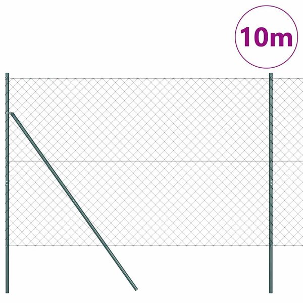 Oplocení na řetězcích se upevňuje na zem 10 x 1,6 m Zelená 3351081