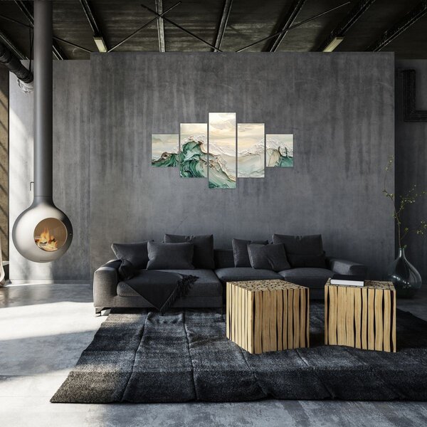 Obraz - 3D abstrakce moře (125x70 cm)