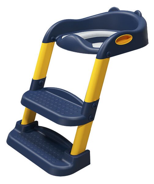 Dětské schůdky 03 s nástavcem na WC modro-žluté