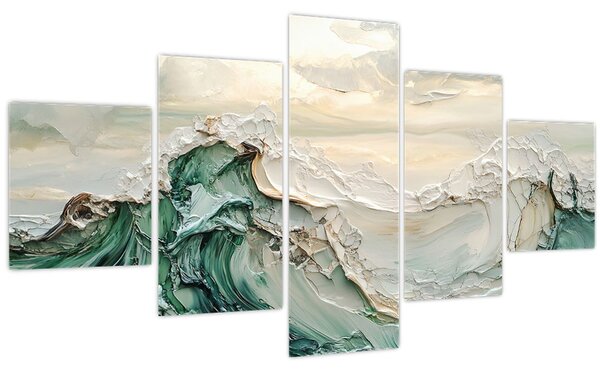 Obraz - 3D abstrakce moře (125x70 cm)
