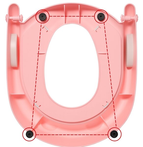 Dětské schůdky 03 s nástavcem na WC růžové