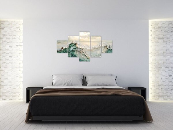 Obraz - 3D abstrakce moře (125x70 cm)