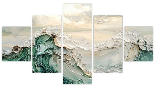 Obraz - 3D abstrakce moře (125x70 cm)