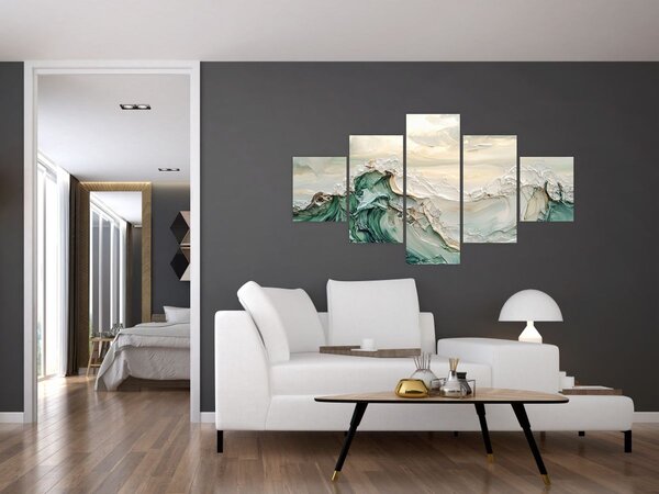 Obraz - 3D abstrakce moře (125x70 cm)