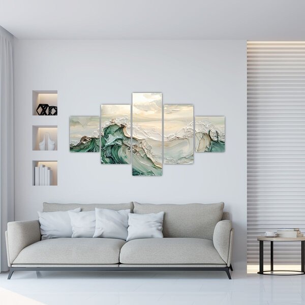 Obraz - 3D abstrakce moře (125x70 cm)