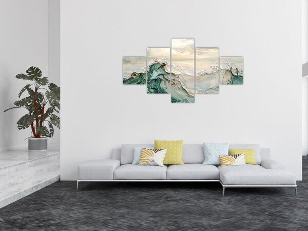 Obraz - 3D abstrakce moře (125x70 cm)