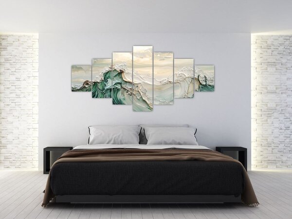 Obraz - 3D abstrakce moře (210x100 cm)
